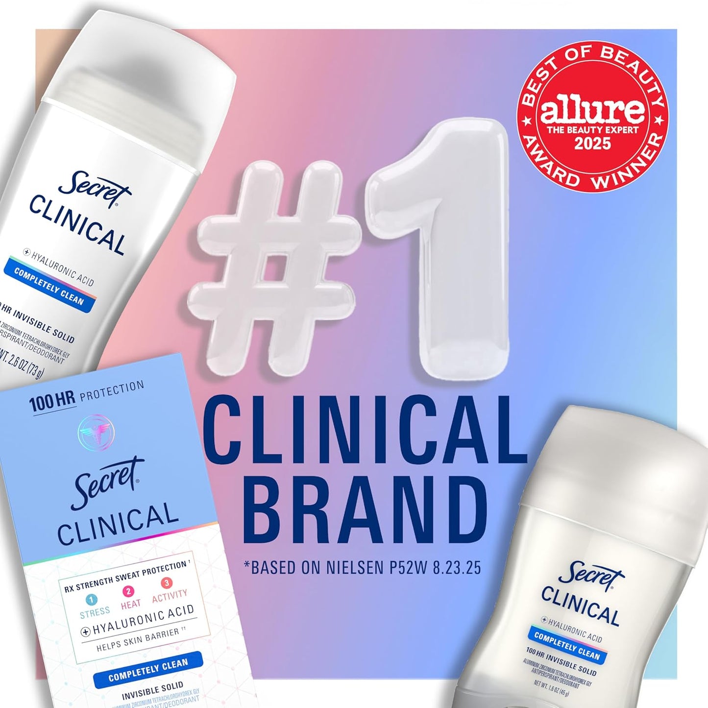 Secret Clinical Strength Invisible Solid Antiperspirant Deodorant for Women