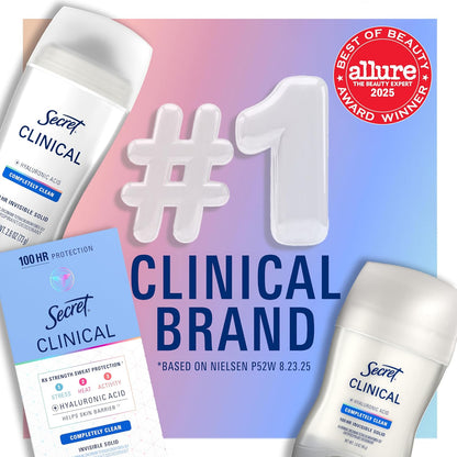 Secret Clinical Strength Invisible Solid Antiperspirant Deodorant for Women