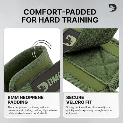 DMoose Ankle Strap for Cable Machine - One Size Fit with Premium Padding, Workout Kickback Ankle Cuffs, Ankle Bands for Working Out, Booty Workouts, Leg Extension, Hip Abductors & Lower Body Exercises