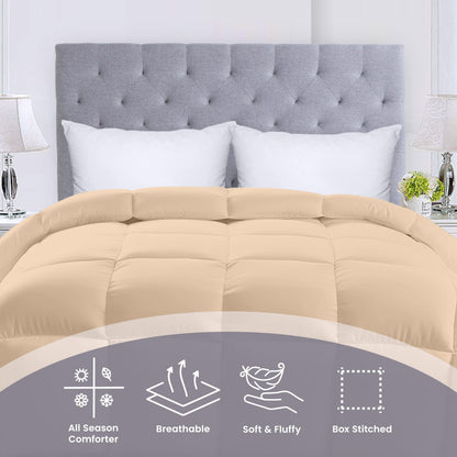 Utopia Bedding Steppbetten Queen-Größe, Ganzjahres-Bettdeckeneinlage, Daunenalternative Box-gesteppte Bettdecke mit Ecklaschen, Maschinenwaschbar (Weiß)