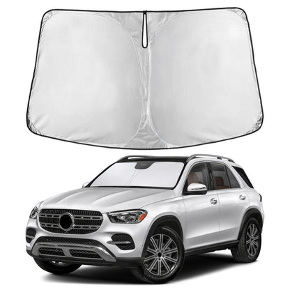 EcoNour Car Windshield Sunshade | Blocks 99% Heat & Keeps Interior Cool | Universal Fits Cars, SUVs, Trucks | Automotive Sun Screen, Visor & Car Accessories for Summer | Medium (64x32 Inches)
