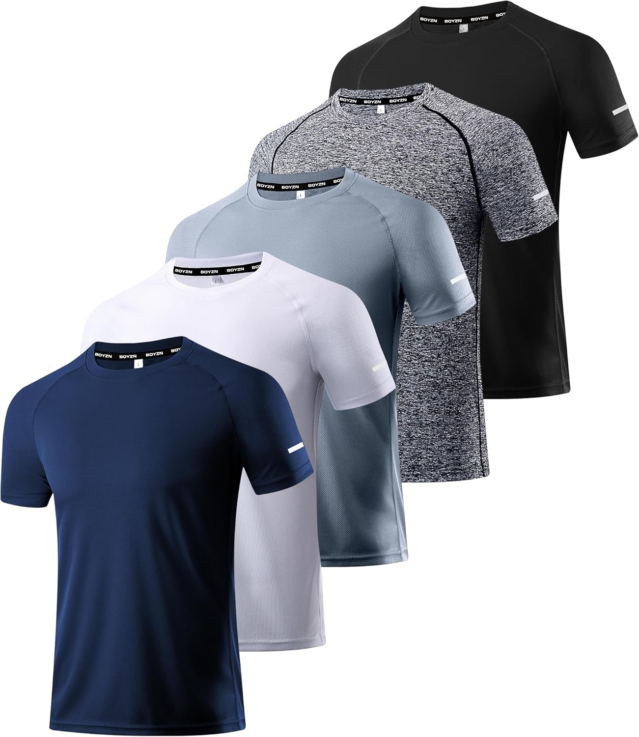 Small5 Pack-black/White/Gray/Navy/Heather Grey