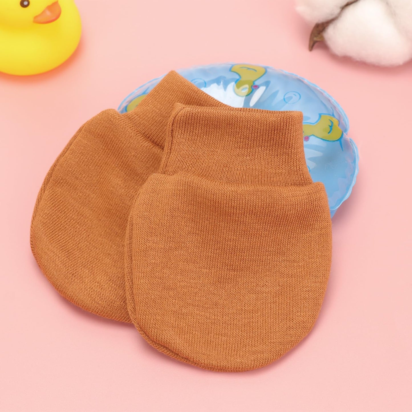 BQUBO Baby Fäustlinge Kratzschutz Handschuhe aus Baumwolle mit elastischem Bündchen Hypoallergen für Neugeborene und Babys von 0-6 Monaten Jungen und Mädchen