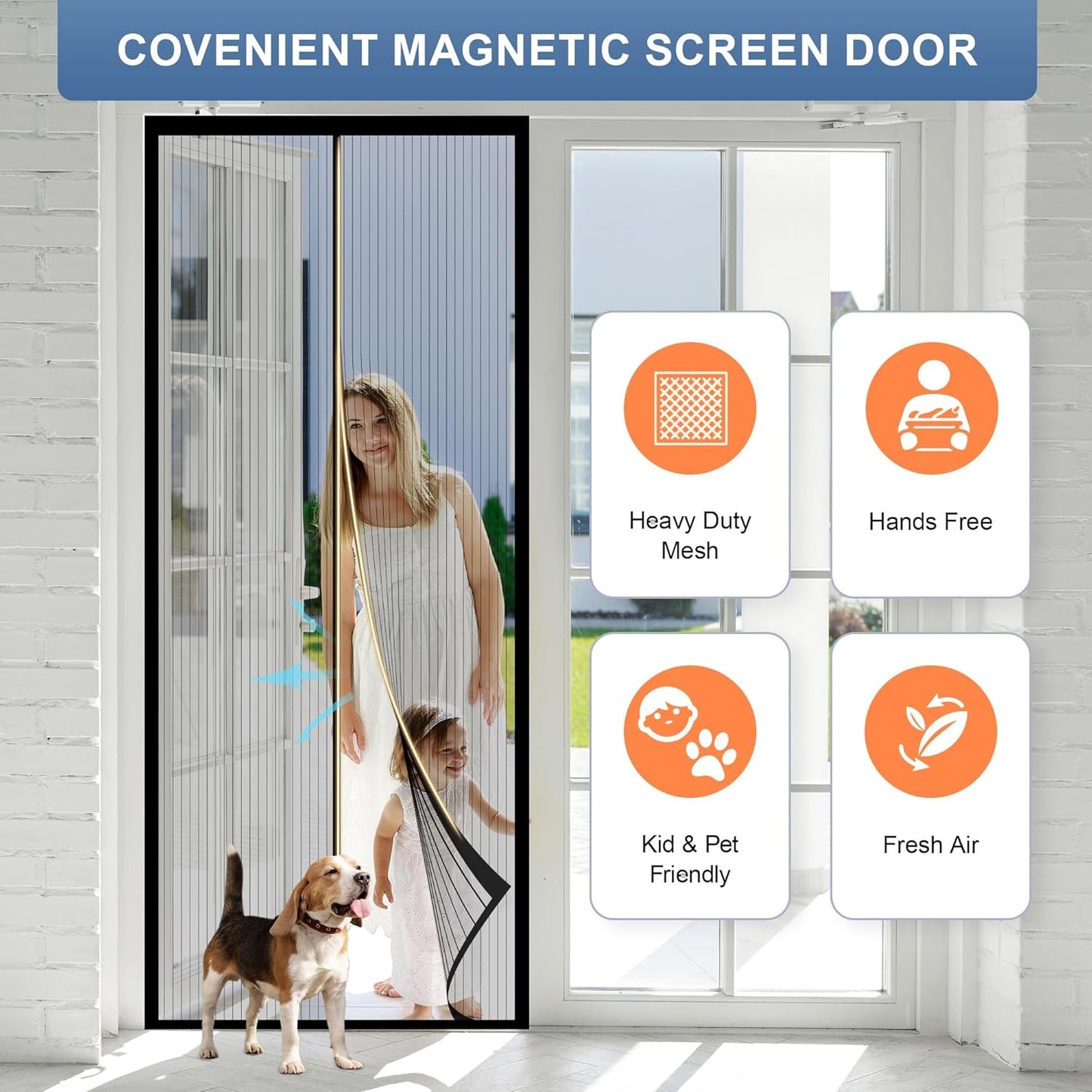 Magnetic Screen Door Mesh for Fresh Air and Bug-Free Living