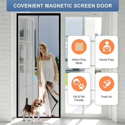 Magnetic Screen Door Mesh for Fresh Air and Bug-Free Living
