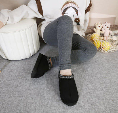 SMajong Kinder Hausschuhe Plüsch Warm Mädchen Flauschige Hausschuhe Jungen Plateau Pantoffeln Slip-on Schuhe Winter Innen Außen