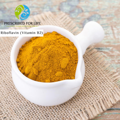 Prescribed For Life Riboflavin 5 Phosphate Powder, Vegan Vitamin B2 Supplement Powder, Gluten Free, Non GMO, Soy Free, Kosher, Natural Vitamins for Hair, Skin and Nails (10kg / 22lb)