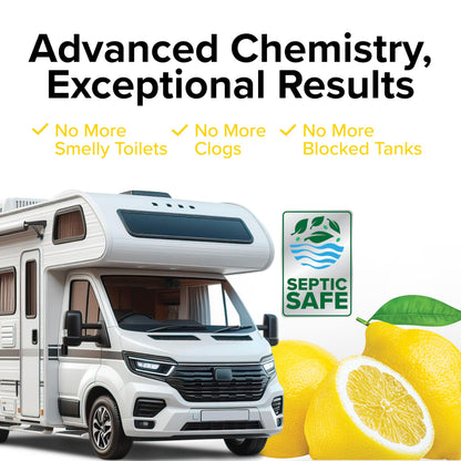 Camco TST MAX RV Toilet Treatment Drop-INs - Control Unwanted Odors & Break Down Waste and Tissue - Safe Septic Tank Treatment - Orange Scent, 30-Pack (41183)