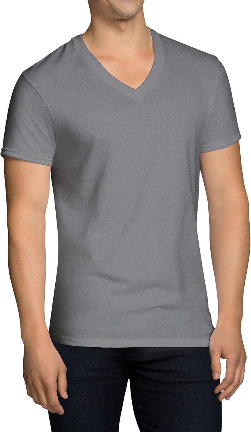 Fruit of The Loom Men's 6-Pack Stay Tucked V-Neck T-Shirt