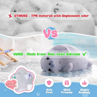QCROAD SQUISHY Handmade Taba Seal Squishy Stress Relief Toys