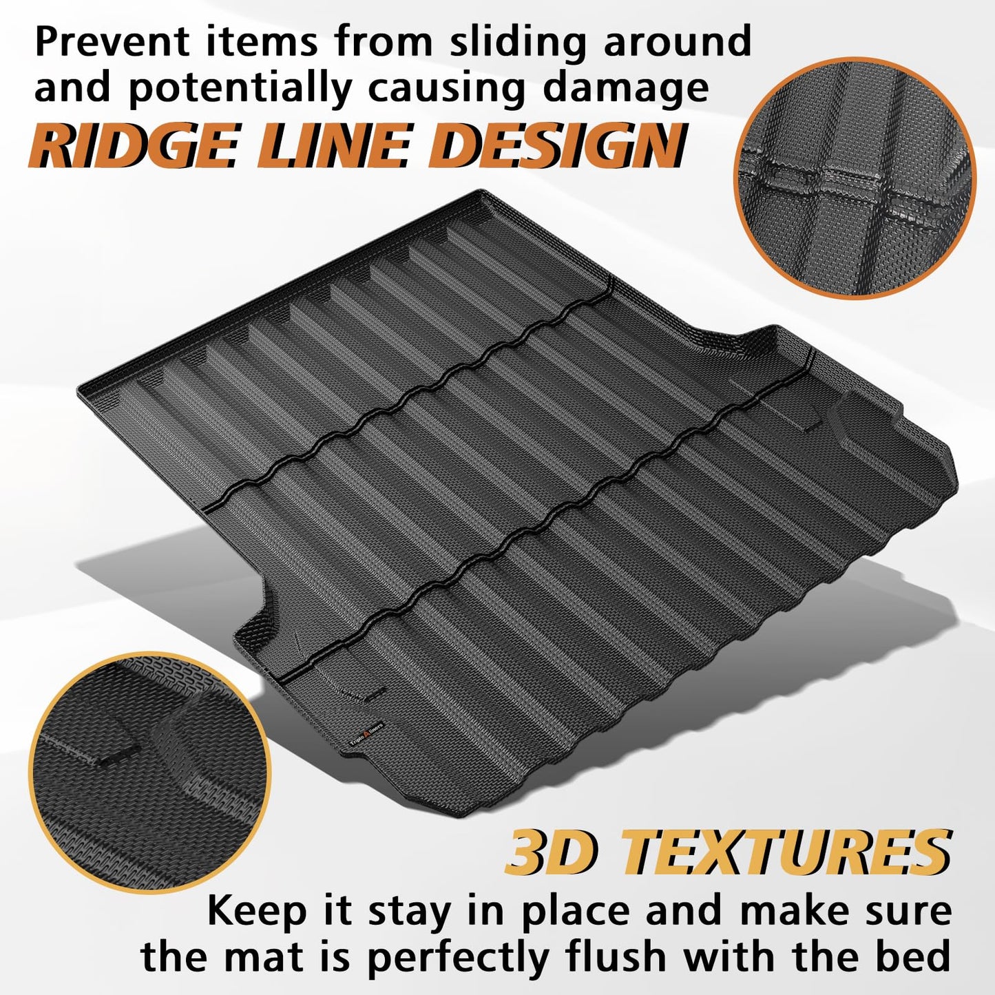 TripleAliners Truck Mat Compatible with 2019-2026 Chevy Silverado 1500 / GMC Sierra 1500 6.6FT Accessories, Truck Bed Mat Heavy Duty Custom Fit All Weather Protection TPE Pickup Liner, Standard Bed