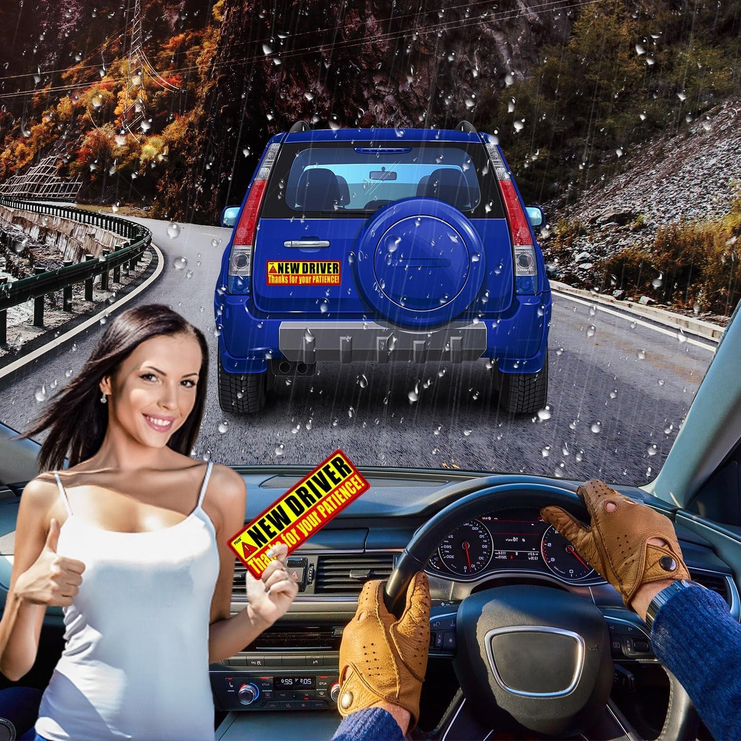 PSLER 3 Pcs New Driver Magnet for Car - Student Driver Car Magnet Funny Be Patient Student Driver Magnet Rookie Driver Car Bumper Magnets New Driver Teen Boys Girls