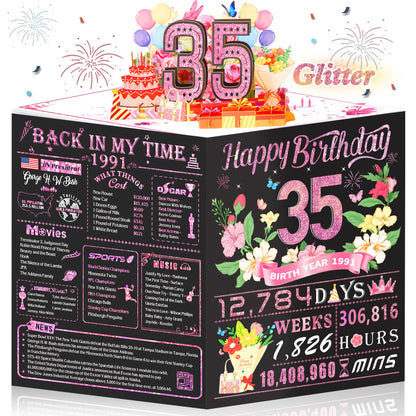 21st Birthday Card,3D Pop Up Funny 21st Birthday Decorations for Girls Granddaughter Sister,Happy 21 Year Old Birthday Gift for Daughter,Great 21Year Old Gifts Idea for Her,Jumbo Rose Glod In 2005