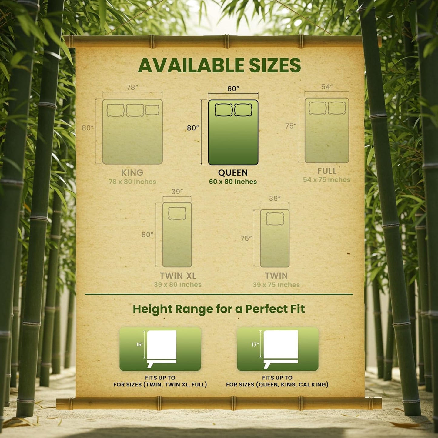 Utopia Bedding Waterproof Mattress Protector Queen Size, Viscose Made from Bamboo Mattress Cover 200 GSM, Fits 17 Inches Deep, Breathable, Fitted Style with Stretchable Pockets