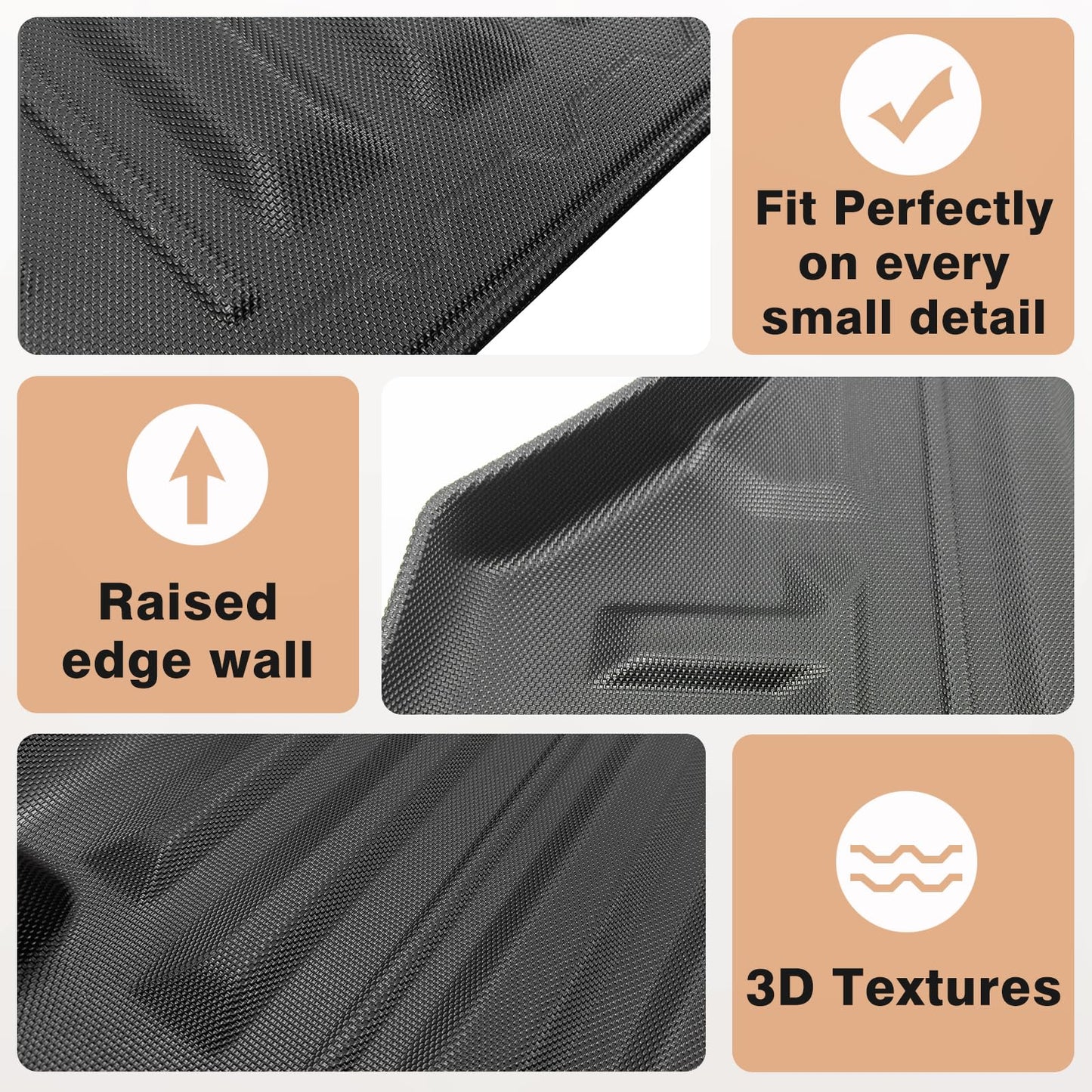 TripleAliners Truck Mat Compatible with 2019-2026 Chevy Silverado 1500 / GMC Sierra 1500 6.6FT Accessories, Truck Bed Mat Heavy Duty Custom Fit All Weather Protection TPE Pickup Liner, Standard Bed