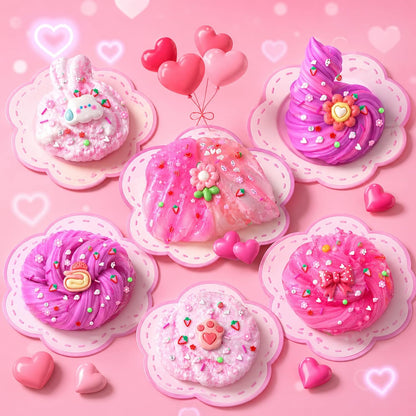 6 Pack Slimes, Pink Slime Kids, Cloud Slime kit for Girls Ages 8-12, Toys for Girls and Boys, for Kids Slime Set Party kit Goodie Bag Stuffers, 4 5 6 7 8 9 10 Year Old Girl Birthday Gift Cute Stuff