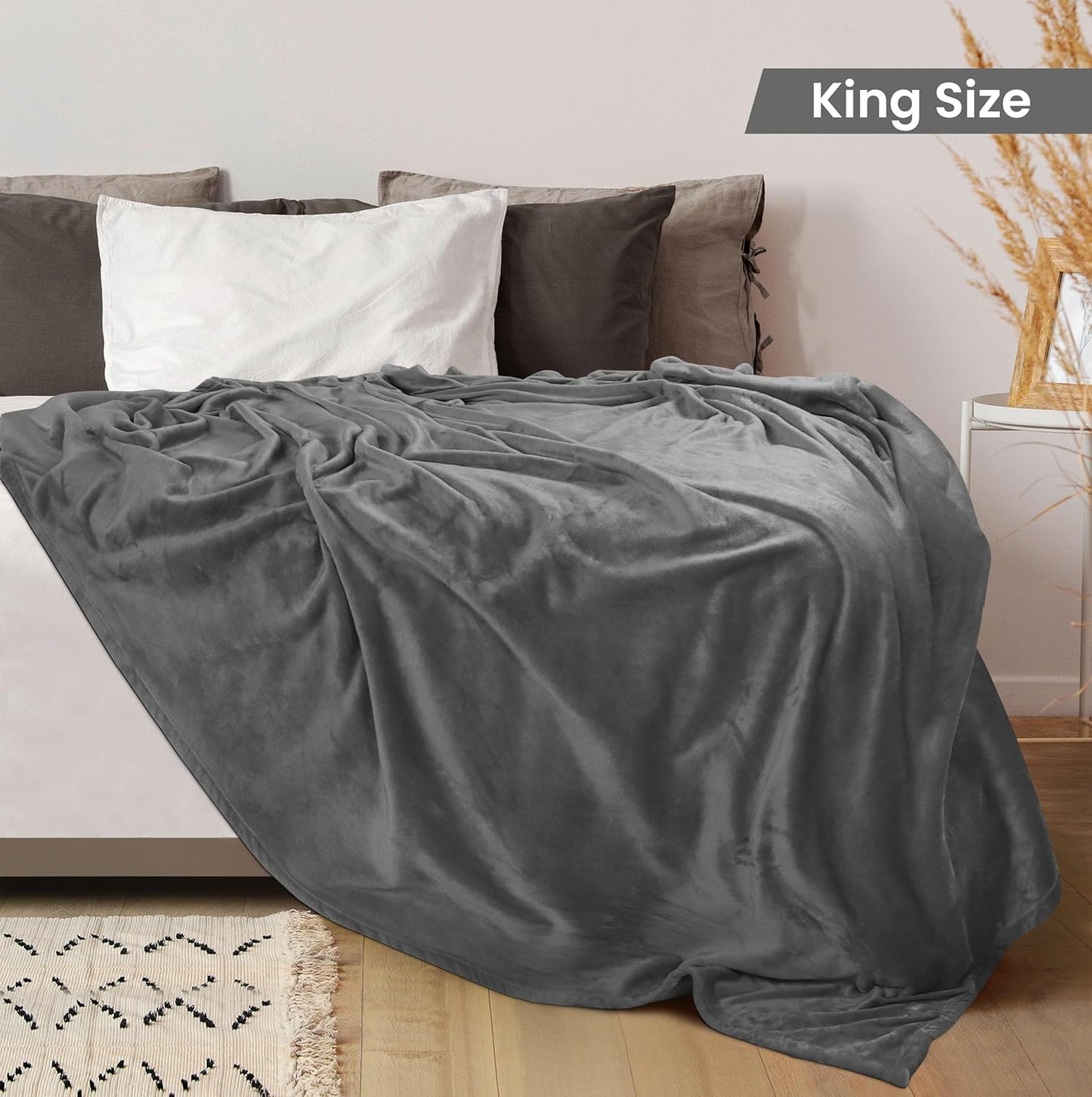 Utopia Bedding Fleece Blanket King Size Grey Review: Soft, Cozy, and Versatile