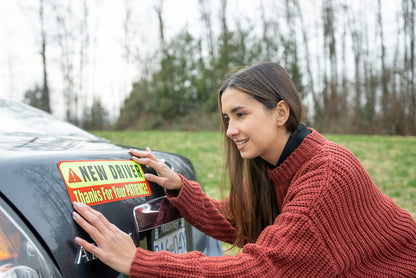 Fahranfänger-Magnet für das Auto – extra starker Halt – 24,7 cm x 8,2 cm – 3er-Pack – wichtige magnetische Fahranfänger-Aufkleber/Schilder – erinnert andere, bitte geduldig zu sein – helles und reflektierendes Schild für Fahranfänger