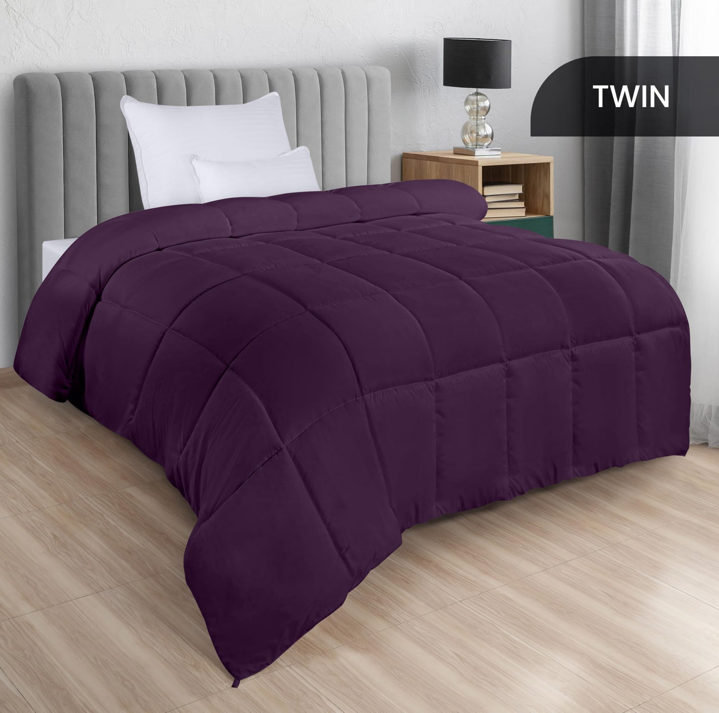 Utopia Bedding Steppbetten Queen-Größe, Ganzjahres-Bettdeckeneinlage, Daunenalternative Box-gesteppte Bettdecke mit Ecklaschen, Maschinenwaschbar (Weiß)