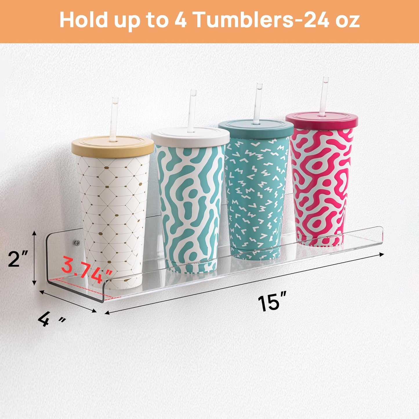 upsimples Acrylic Shelves for Bathroom Storage
