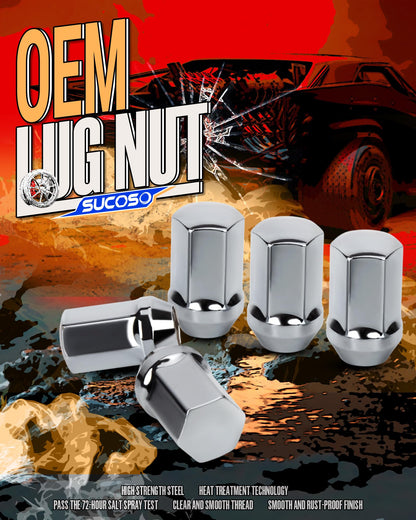 M14x1.5 Lug Nuts Fit Cadillac CTS Chevy Camaro Dodge Charger Challenger Charger Tesla, 20PCS OEM/Stock Style Black 14mmx1.5 Wheel Lug Nuts 7/8" Hex Replace 6509873AA 611-331 6509-873AA 5Lug Rim Sedan