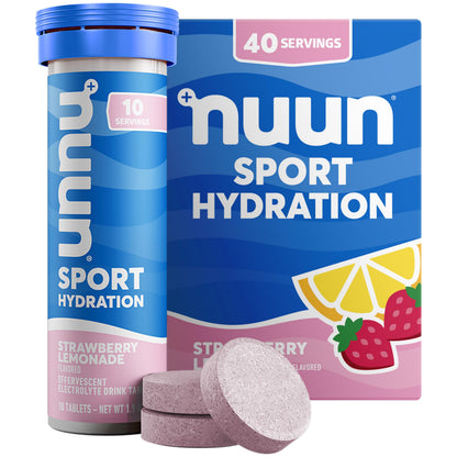Nuun Sport Electrolyte Tablets with Magnesium, Calcium, Potassium, Chloride & Sodium, Gluten Free & Vegan, Mixed Flavors, 48 Pack (40 Servings Total)