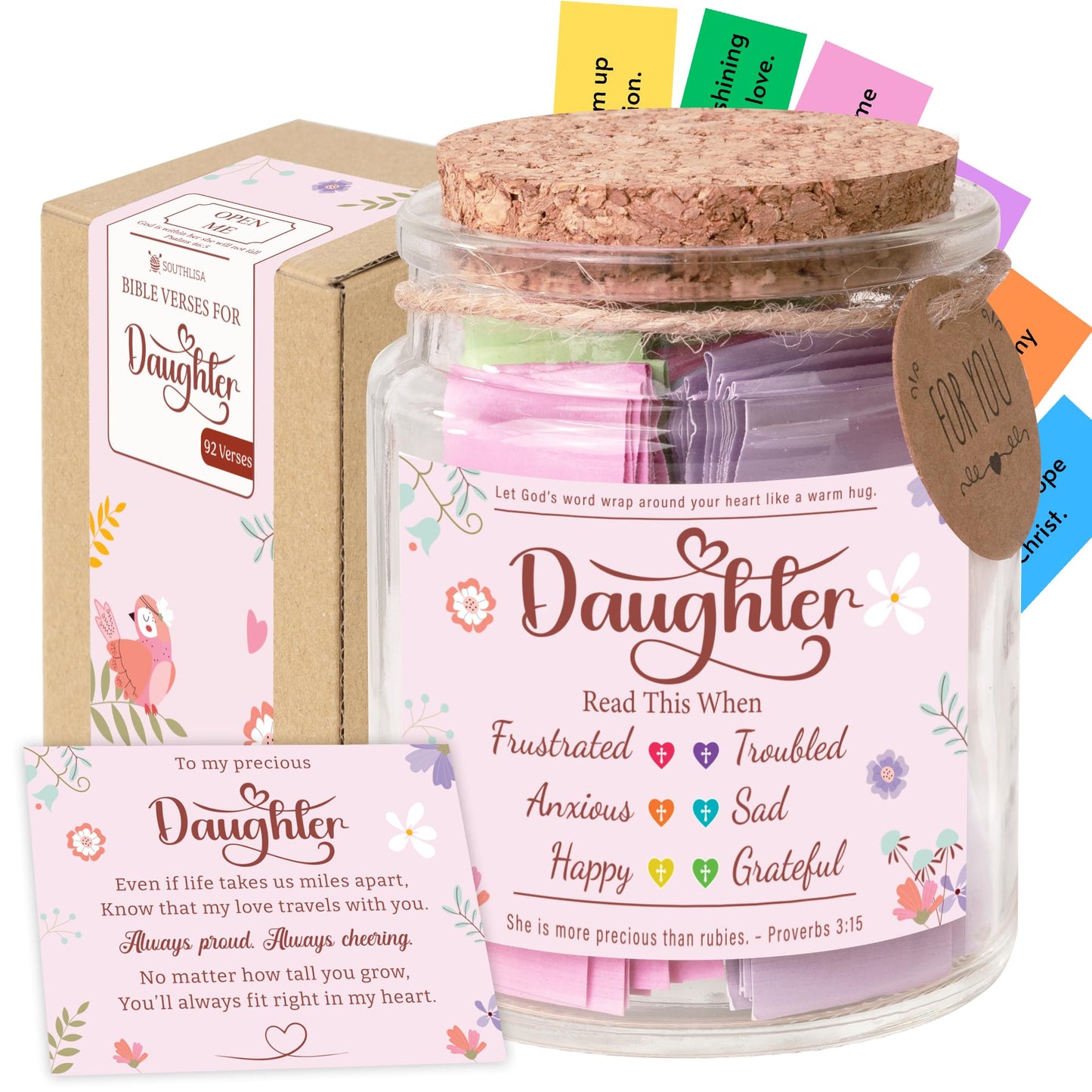 Read This When Bible Verses Jar – Birthday Gifts for Women, Christian Gifts for Women, Graduations Gift for Her, Fathers Day Gift