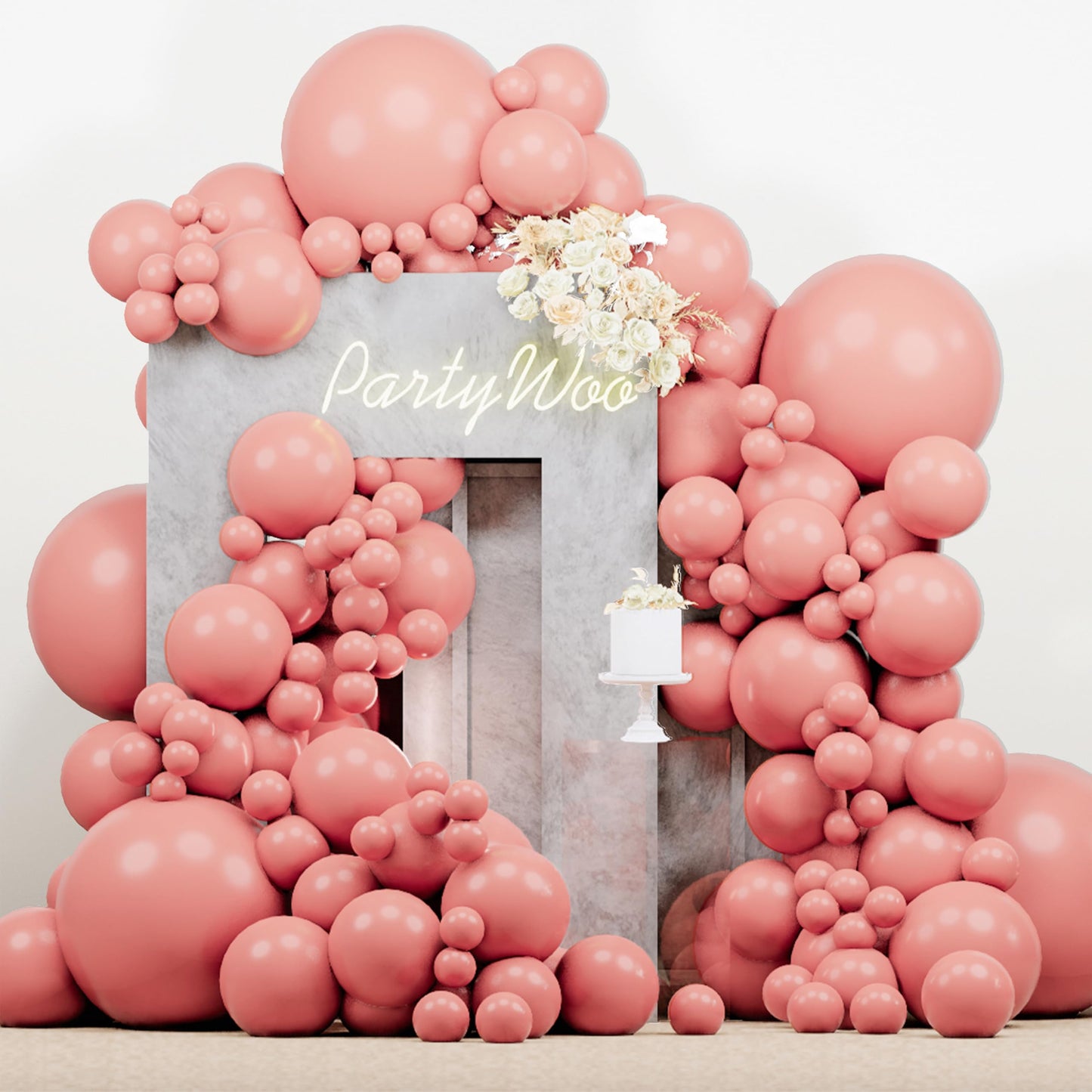 PartyWoo White Balloons 140 pcs Different Sizes of 18 12 10 5 Inch White Balloons Arch Kit Garland for Wedding Baby Shower Birthday Bridal Shower Graduation Engagement Party Decorations White-Y13