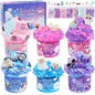 6 Pack Slimes, Pink Slime Kids, Cloud Slime kit for Girls Ages 8-12, Toys for Girls and Boys, for Kids Slime Set Party kit Goodie Bag Stuffers, 4 5 6 7 8 9 10 Year Old Girl Birthday Gift Cute Stuff