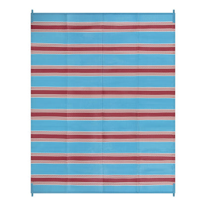Lahome Outdoor Rugs 8x10 Waterproof, Reversible Outdoor Plastic Straw Rug for Camping Patio, RV Outdoor Rugs Outside, Outdoor Carpet for Porch Deck Backyard Picnic(Blue/Yellow,8'x 10')