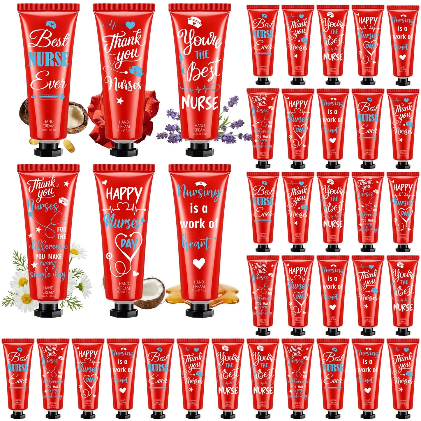 Leelosp 48 Pcs Nurse Week Gifts Bulk 2026 Nurse Appreciation Gifts Bulk for Women Nursing Hand Cream Mini Hand Lotion Travel Size Moisturizing for Nursing Student CNA Medical Assistant Accessories