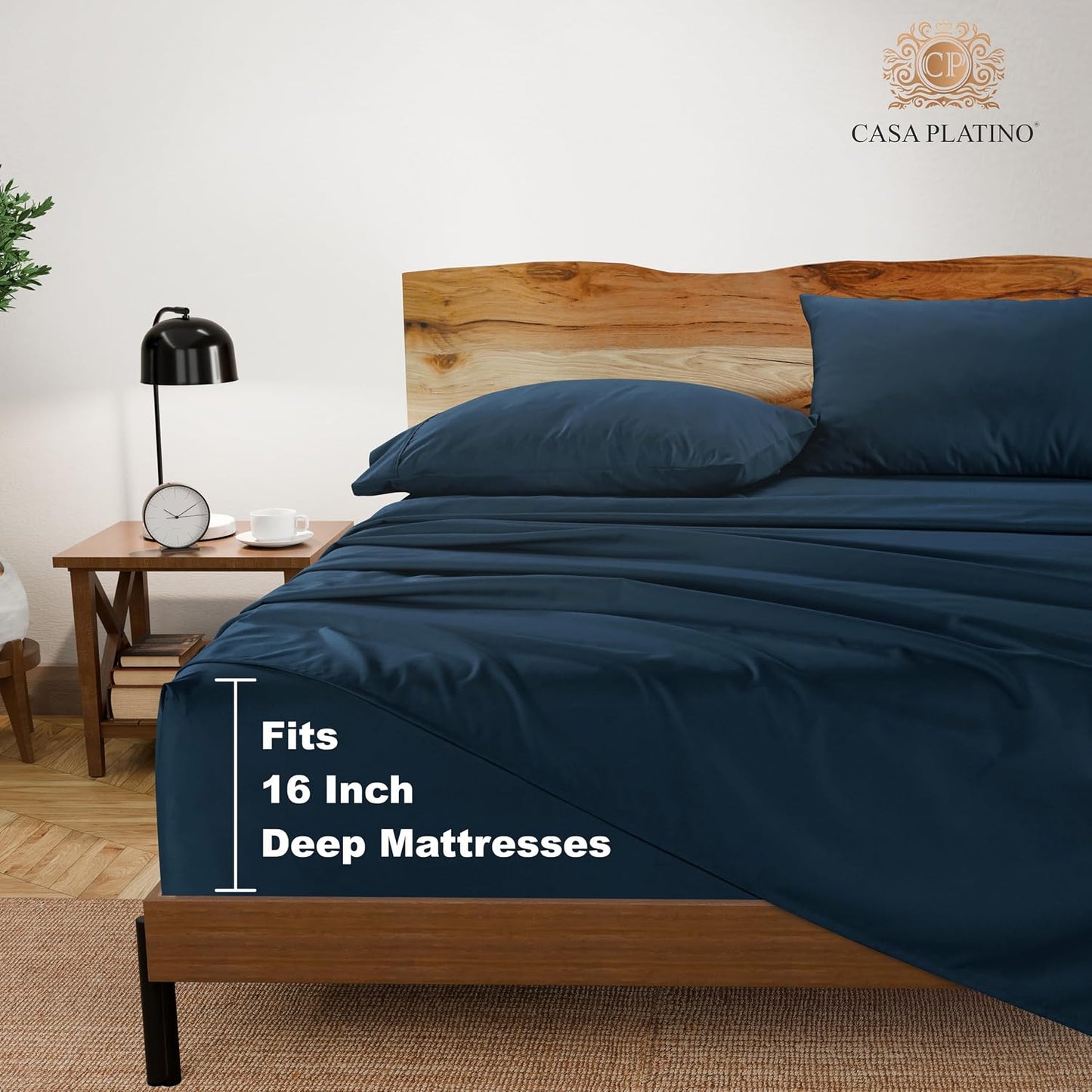 1000 Thread Count Queen Size Bed Sheet Set - Luxurious Comfort for a Restful Night's Sleep