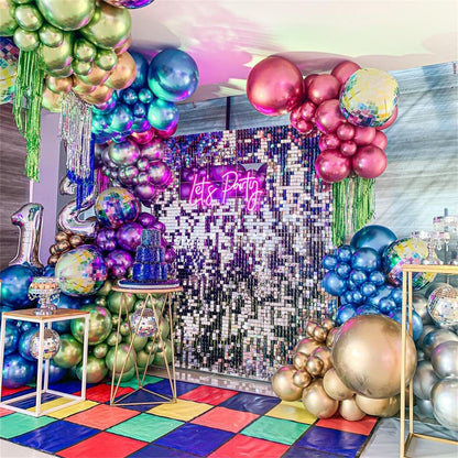 Pastellrosa und lilafarbene Ballons, 12-Zoll-Metallic-Lila-Flieder-Pink-Konfetti-Ballon-Set für Mädchen, Frauen, Kpop, Schmetterling-Geburtstag, Babyparty, Brautparty, Hochzeit, Prinzessin, Disco, Musikparty-Dekorationen