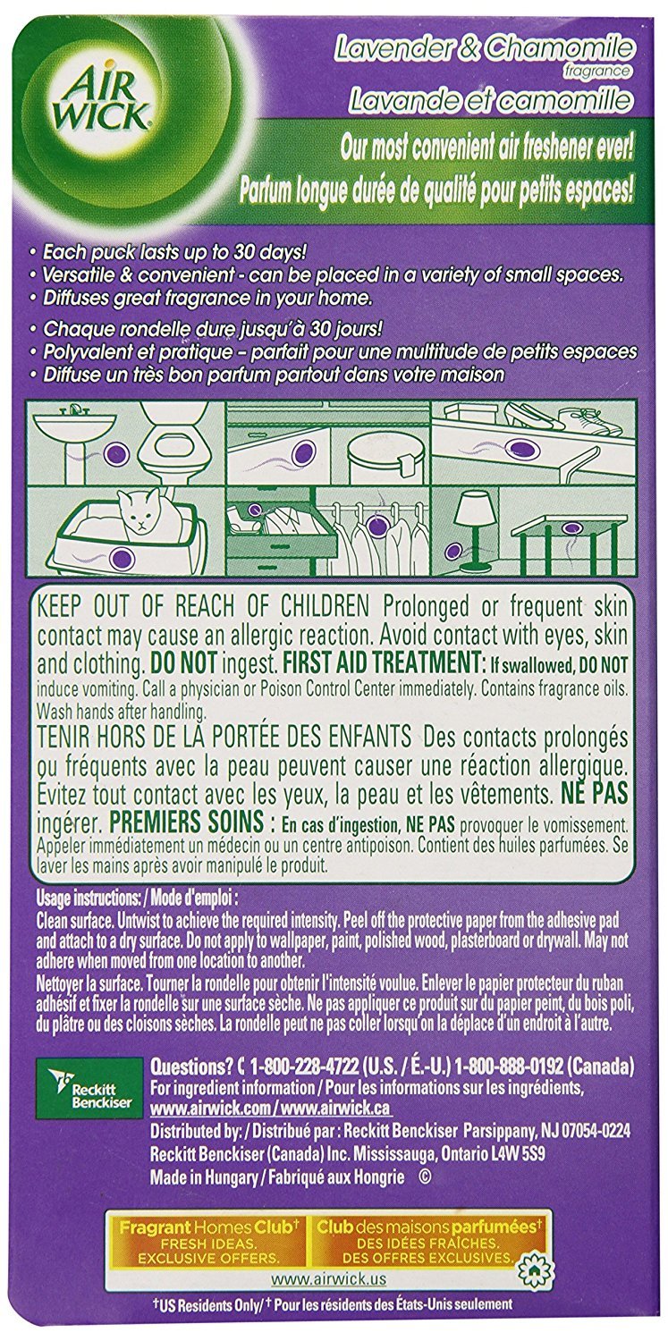 Airwick Stick Ups Air Freshener, Sparkling Citrus,Small Space Odor Eliminator, 2 Count