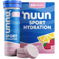 Nuun Sport Electrolyte Tablets with Magnesium, Calcium, Potassium, Chloride & Sodium, Gluten Free & Vegan, Mixed Flavors, 48 Pack (40 Servings Total)