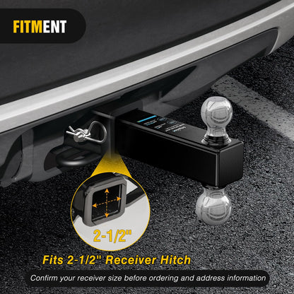 Nilight Anti-Theft Shackle Hitch Receiver 2Inch 45000 LBs Breaking Strength 3/4" Anti-Theft D Ring Shackle 5/8" Trailer Hitch Lock Pin Heavy Duty Solid Towing Kit for Trucks Off Road (Black)