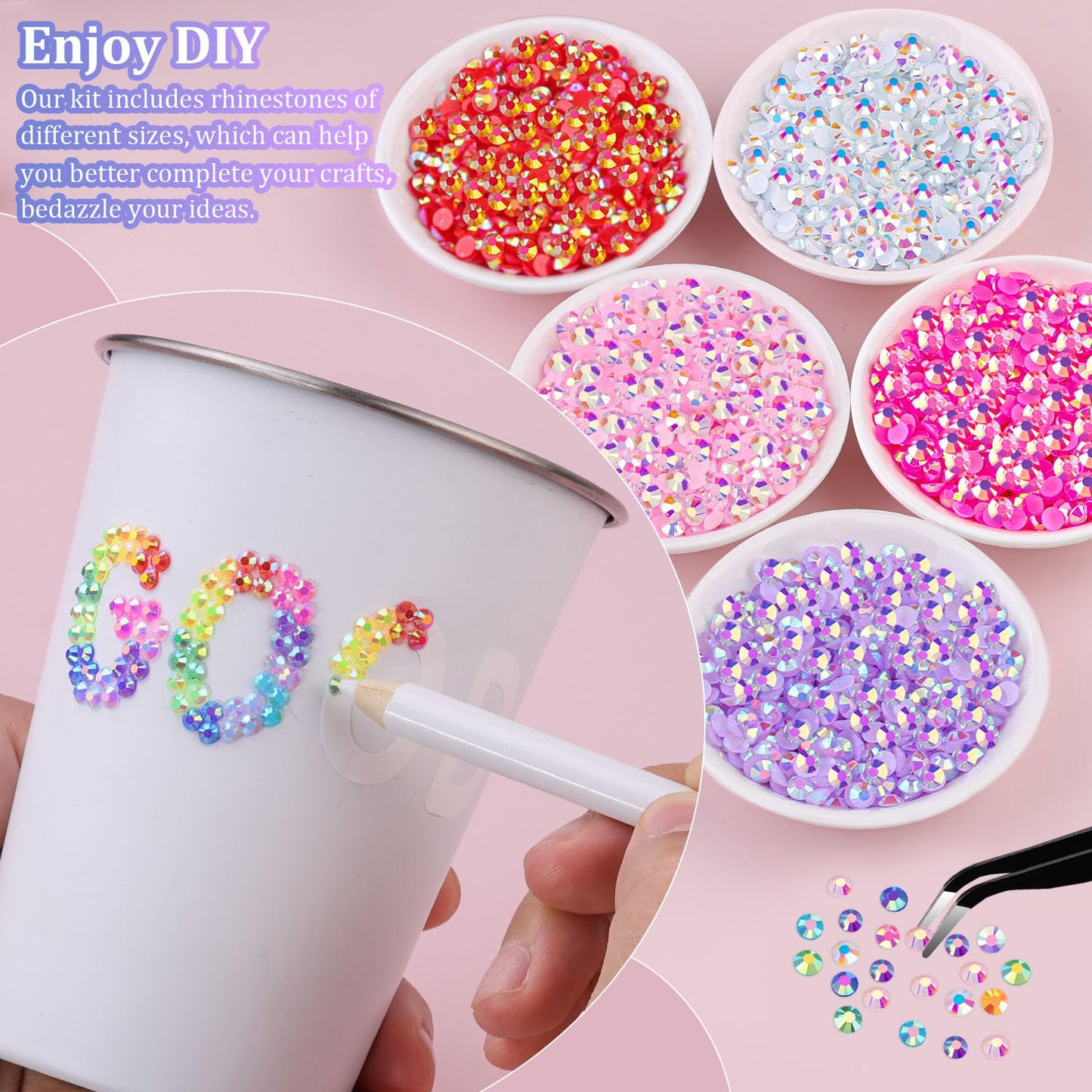 Unleash Your Creativity with TINKRSTUFF's 34000Pcs Resin Jelly Rhinestones