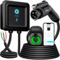 EVIQO Level 2 EV Charger, 40 Amp 240V, J1772 for Non-Tesla EVs, 25ft Cable, WiFi (2.4GHz) Smart App, Weatherproof Indoor/Outdoor (IP66, NEMA 4), UL & ETL Certified, NEMA 14-50 Plug-in, 9.6kW