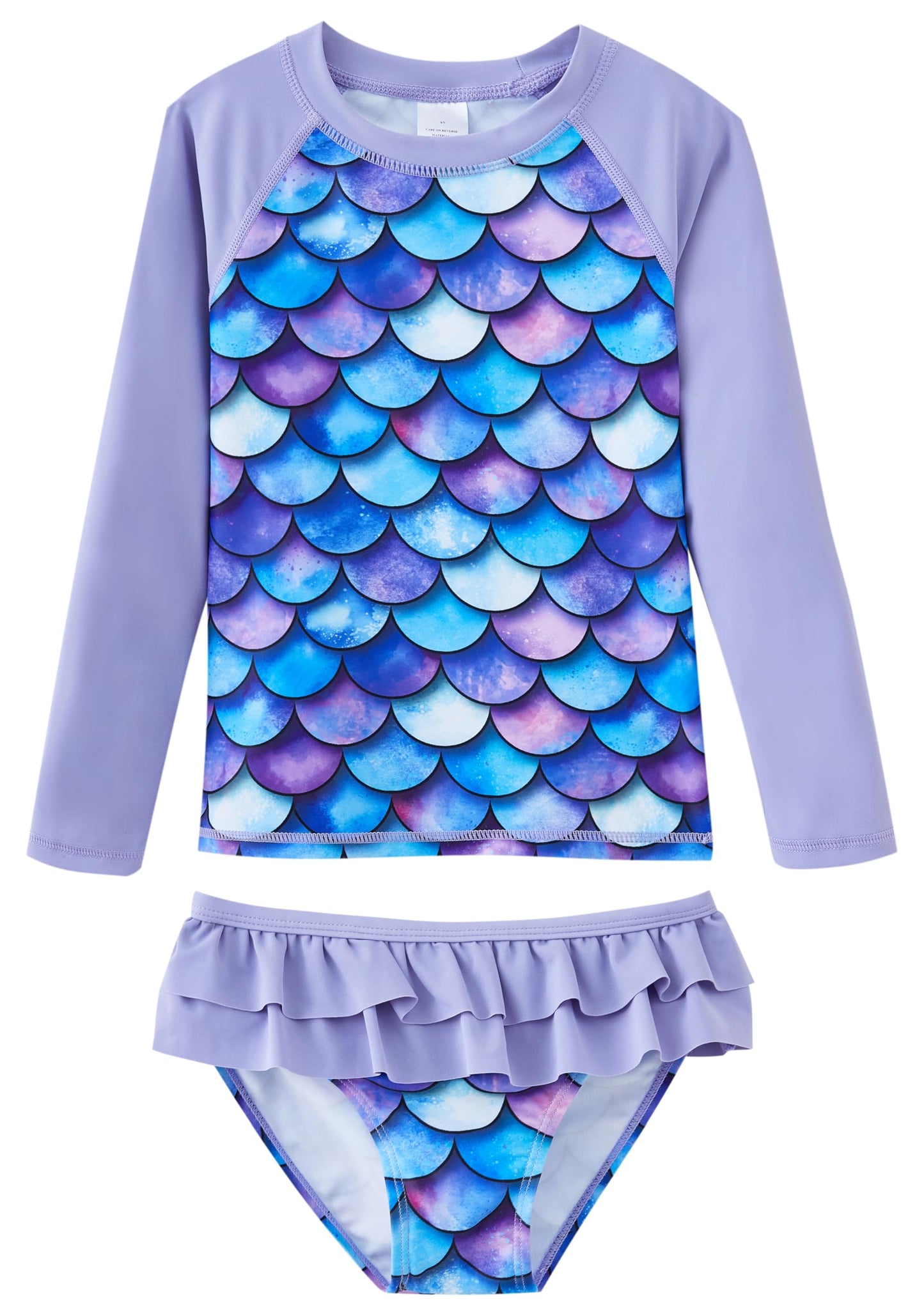 UMELOK Toddler and Little Girls Rash Guard Sets with Bikini Bottoms Swimwear
