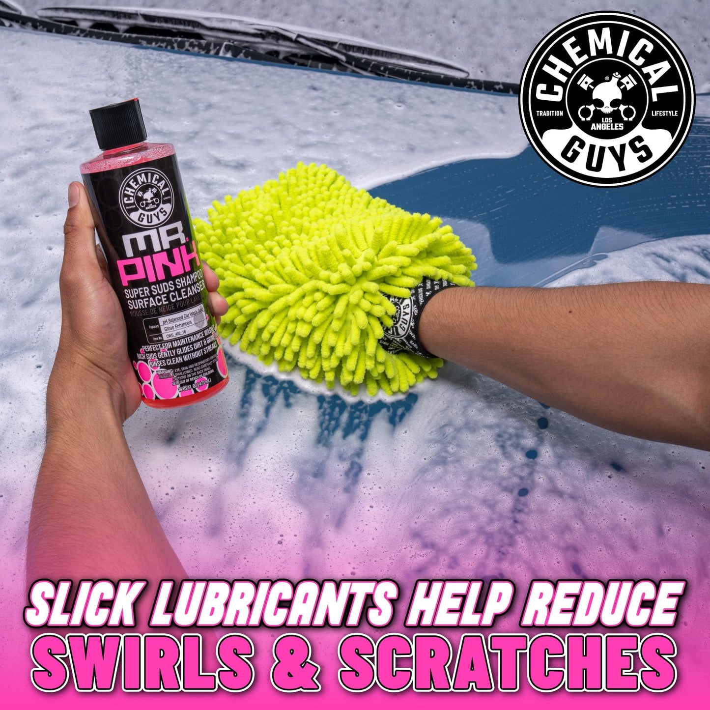 Chemical Guys Mr. Pink Car Wash Soap - 64 oz Super Suds Foaming Car Wash Soap for Cannon, Blaster, or Bucket Washing - pH Balanced, Safe on Wax, Sealant, Ceramic, and Clear Coat Finishes