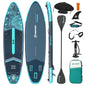 FBSPORT 11' Premium Stand Up Paddle Board, Yoga Board with SUP Accessories & Carry Bag | Wide Stance, Surf Control, Non-Slip Deck, Leash, Paddle and Pump for Youth & Adult