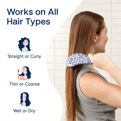 Crave Naturals Glide Thru Entwirrbürste für Erwachsene und Kinder. Entwirrbürste für natürliches, lockiges, glattes, nasses oder trockenes Haar. Haarbürsten für Frauen. Stylingbürste (Blau)
