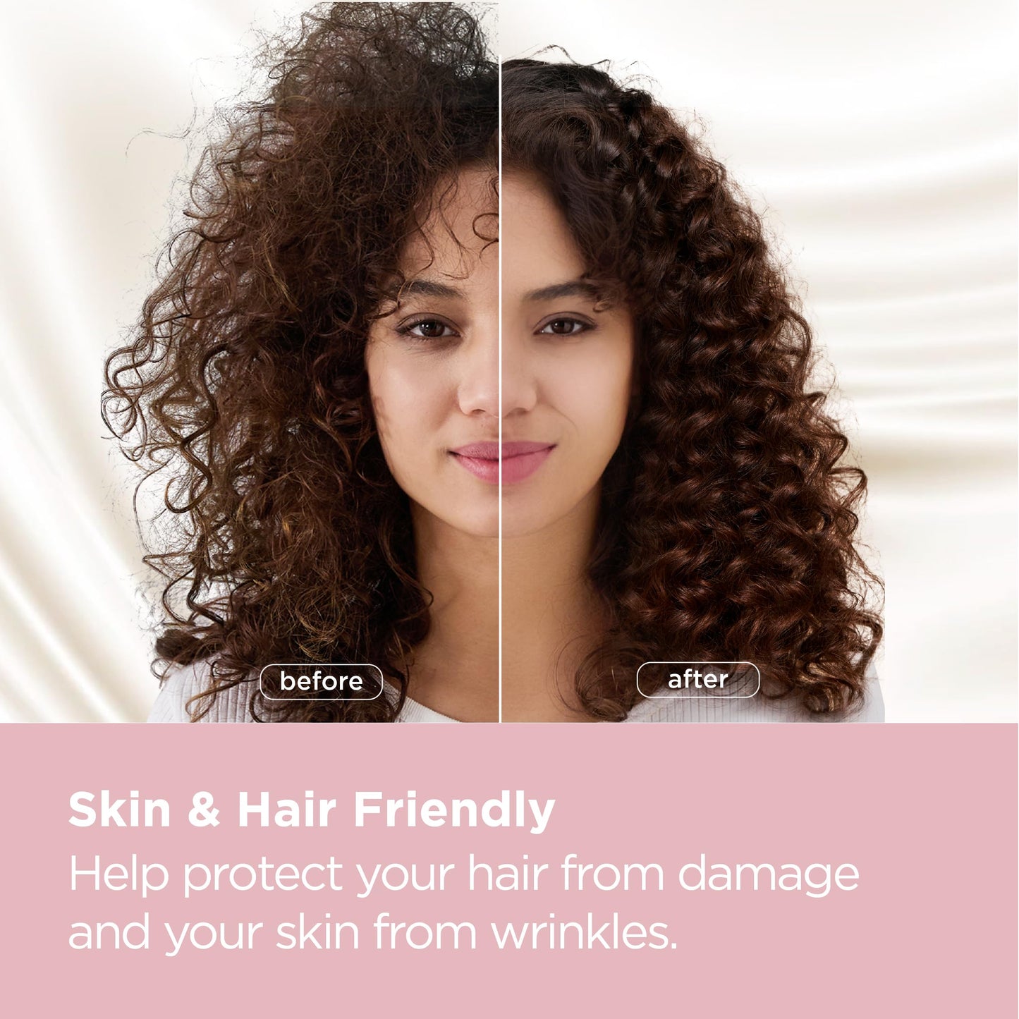 Bedsure Satin Pillow Case Queen Size 2 Pack, Similar to Silk Pillow Cases, Silky Pillowcase Covers for Hair and Skin with Envelope Closure, Gifts for Women Men, Grey, 20x30 Inches