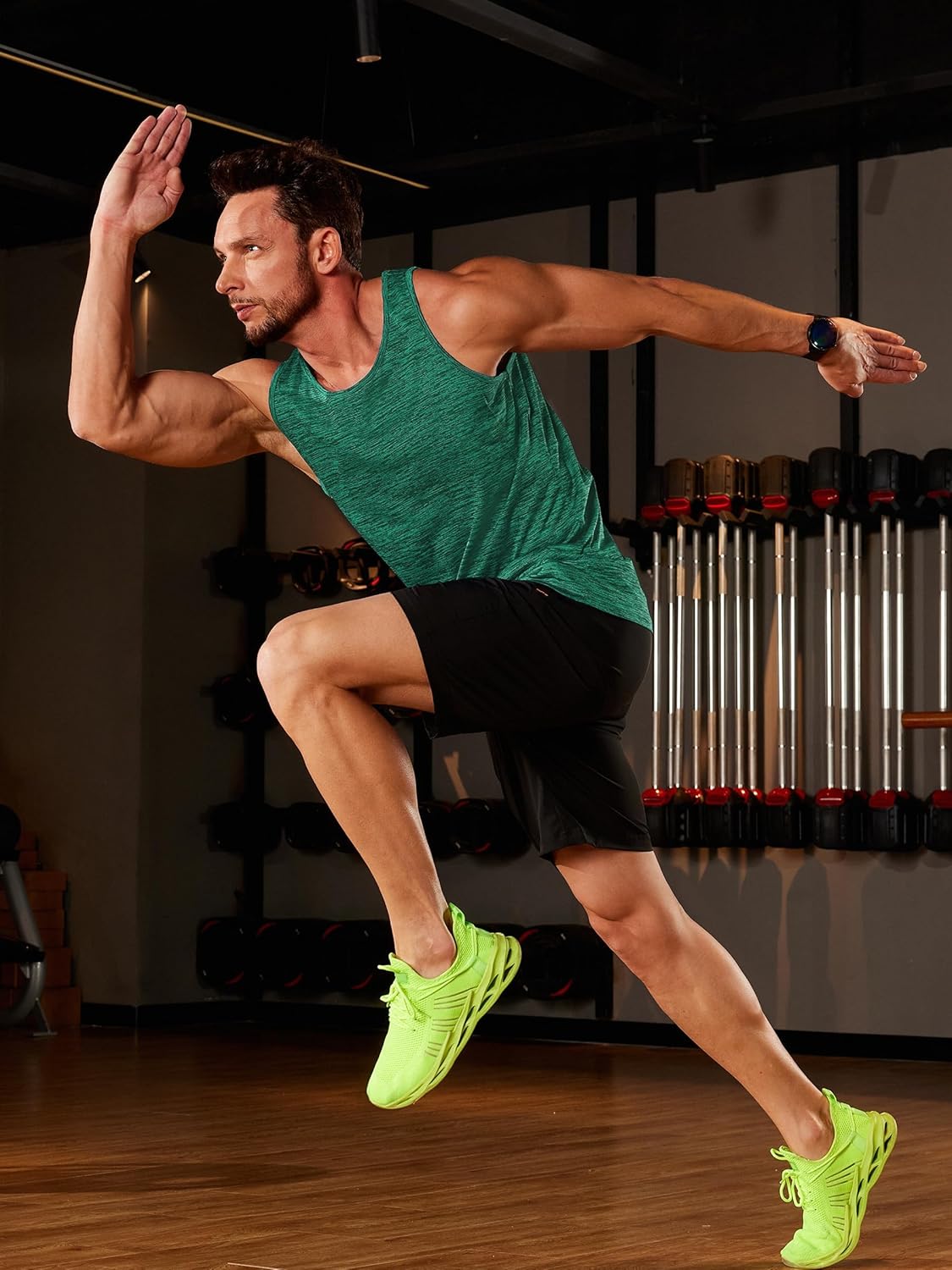 TACVASEN Herren Tanktops Schnelltrocknend Ärmelloses Workout Muskelshirt Sport Bodybuilding Fitness Performance T-Shirts