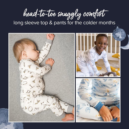 Burt's Bees Baby Organic Cotton Pajamas for Boys, 100% Cotton Pajama Set for Toddlers and Kids, Soft and Stretchable Fabric