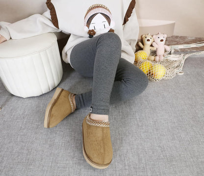 SMajong Kinder Hausschuhe Plüsch Warm Mädchen Flauschige Hausschuhe Jungen Plateau Pantoffeln Slip-on Schuhe Winter Innen Außen