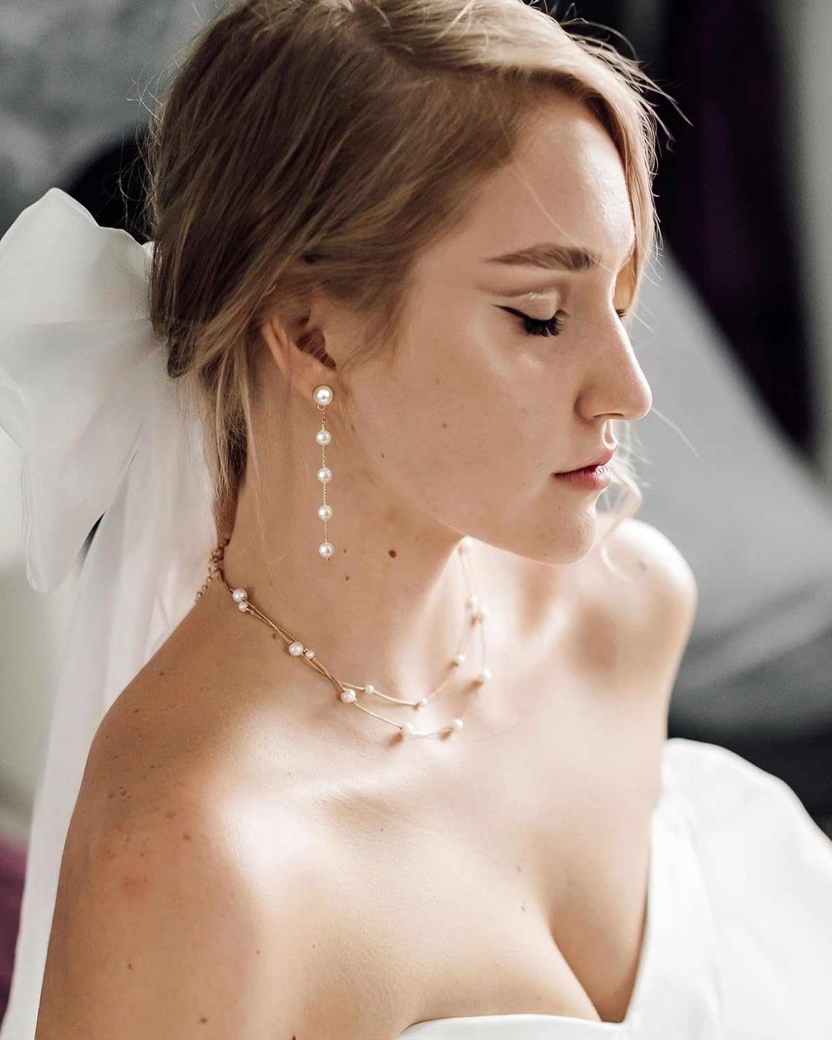 Effortless Elegance: Trinckle Pearl Earrings for Women