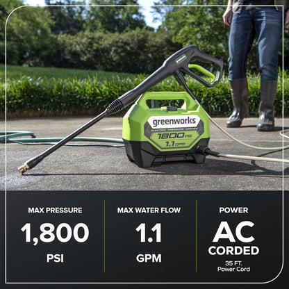 Greenworks 1800 PSI Electric Pressure Washer Review