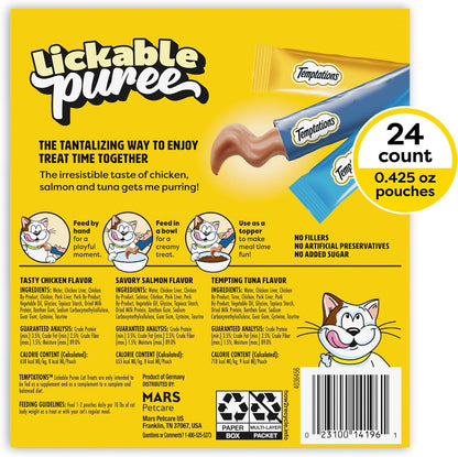 Temptations Creamy Puree Squeezable Lickable Cat Treats: A Feline Favorite