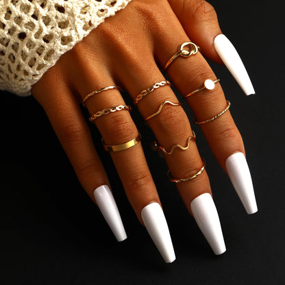 FAXHION 24-60 Pcs Gold Stackable Rings for Women, Knuckle Rings Chunky Gold Ring Set Dainty Stacking Cute Rings, Multiple Sizes Cute Jewelry Set Gift